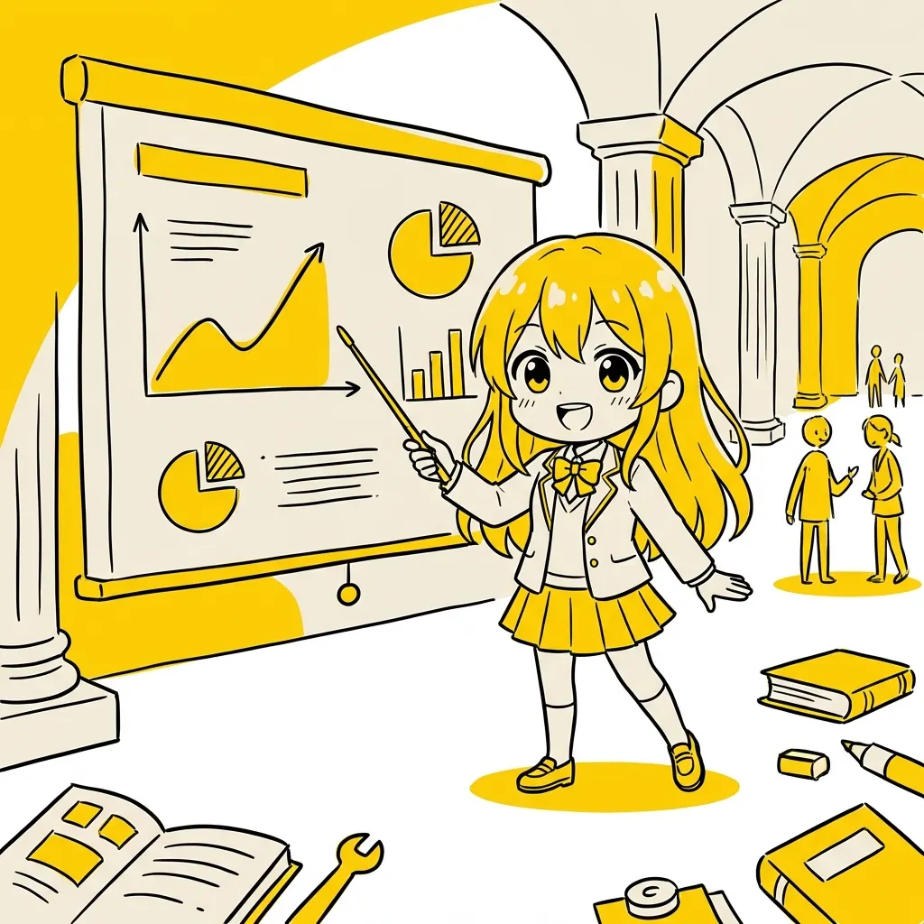 簡報風格：現代扁平黃