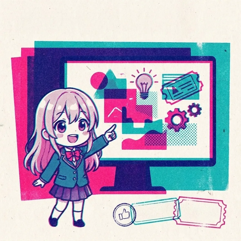 Presentation style: Risograph Print