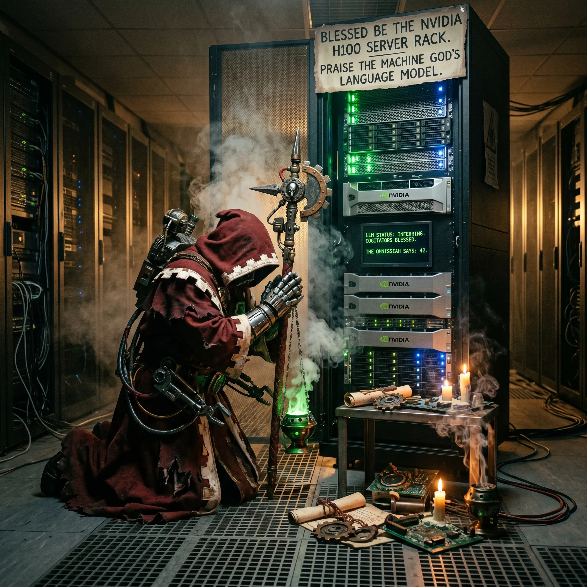Pray to the AI machine god