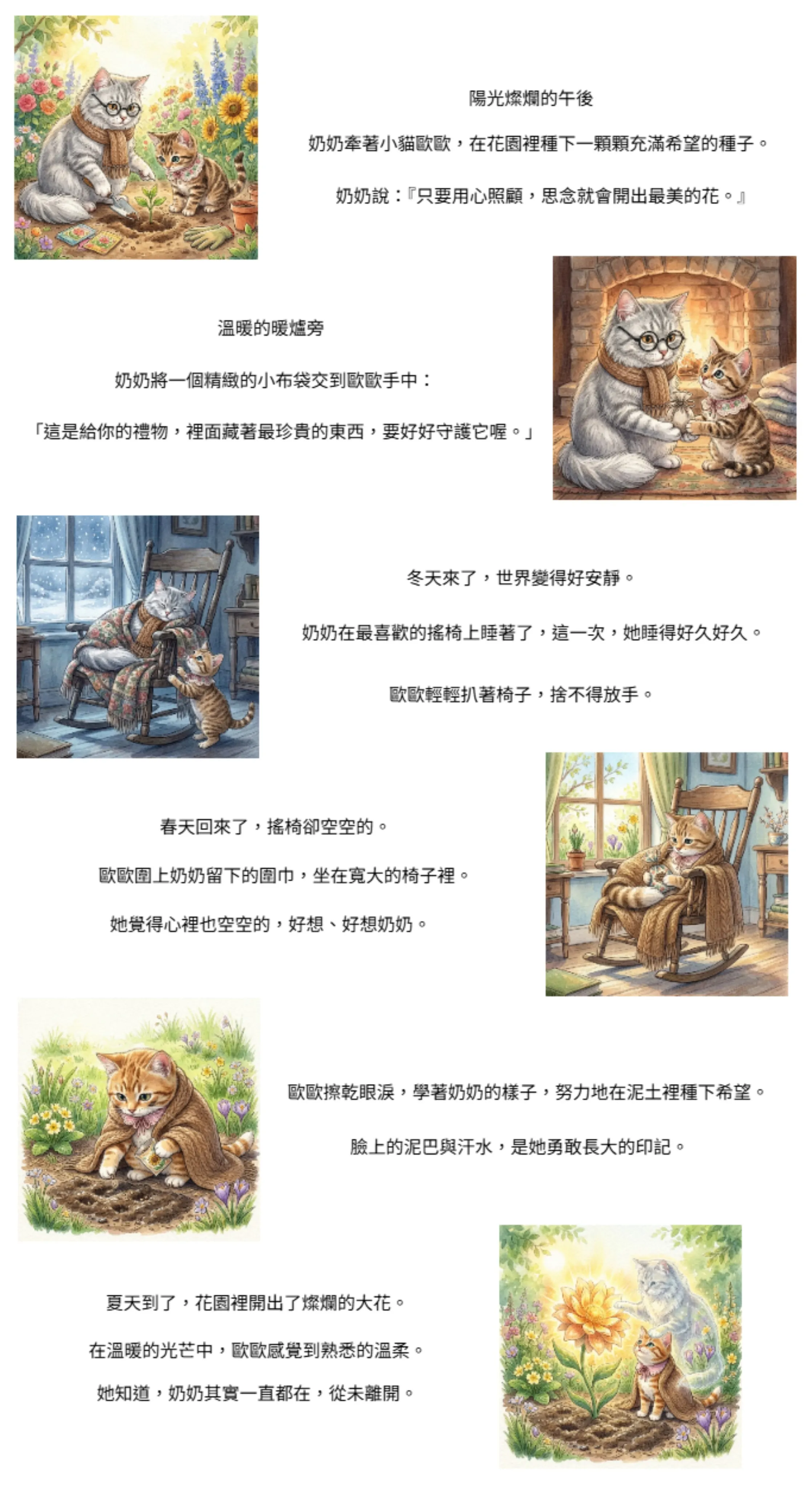 南台科大幼保系4B2I0902暖心繪本：歐歐與奶奶的生命傳承之旅
