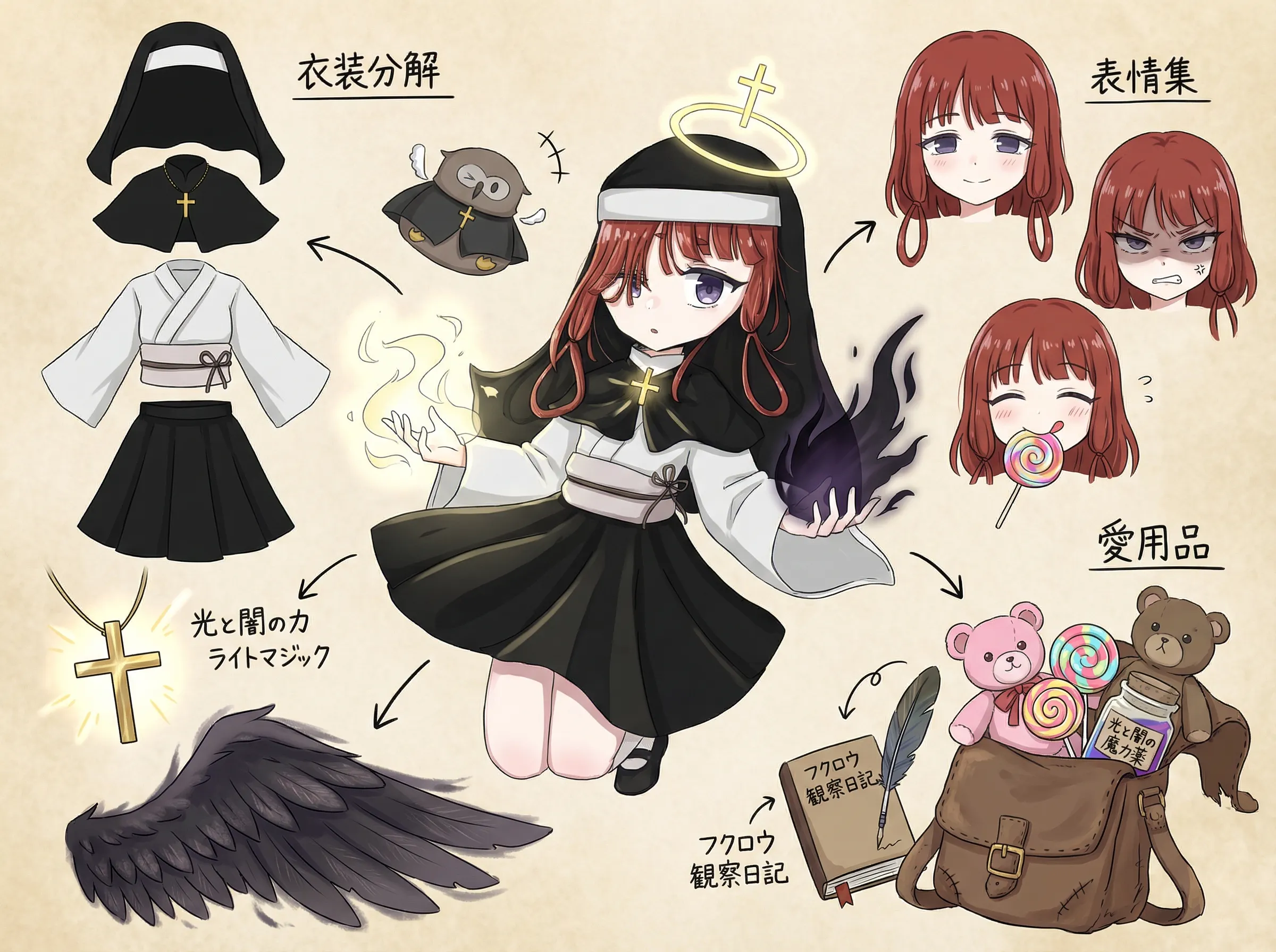 光と闇を操るシスター