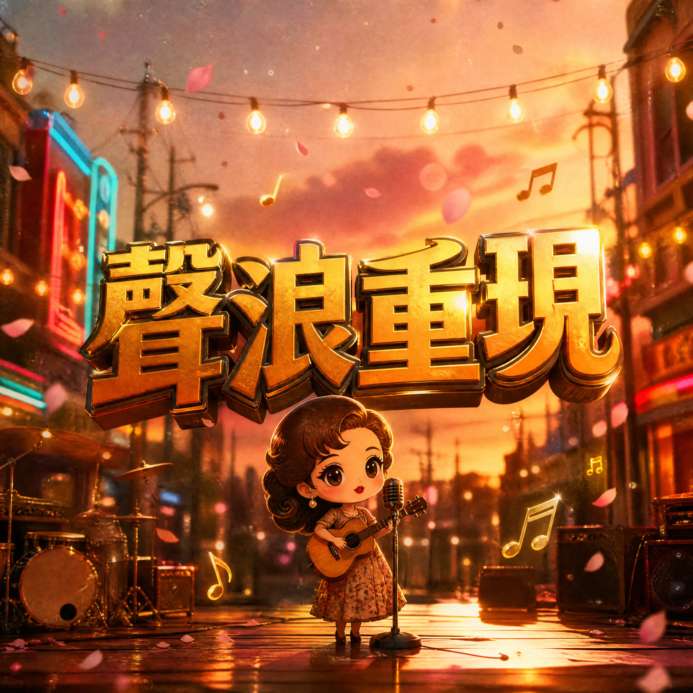 聲浪重現：復古金黃街頭的 Q 版歌姬