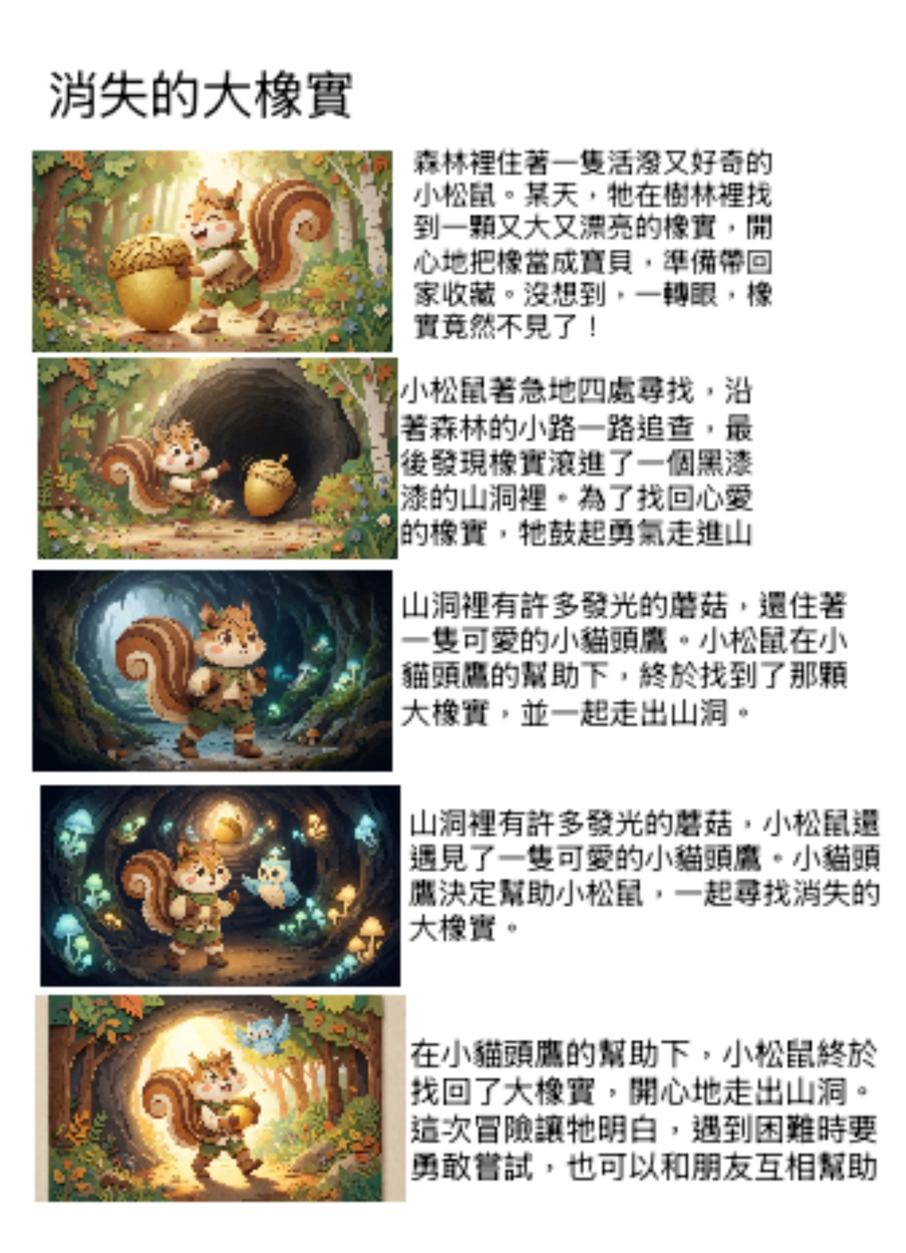 消失的大橡實：小松鼠的森林冒險故事 南台科大幼保4B3I0902
