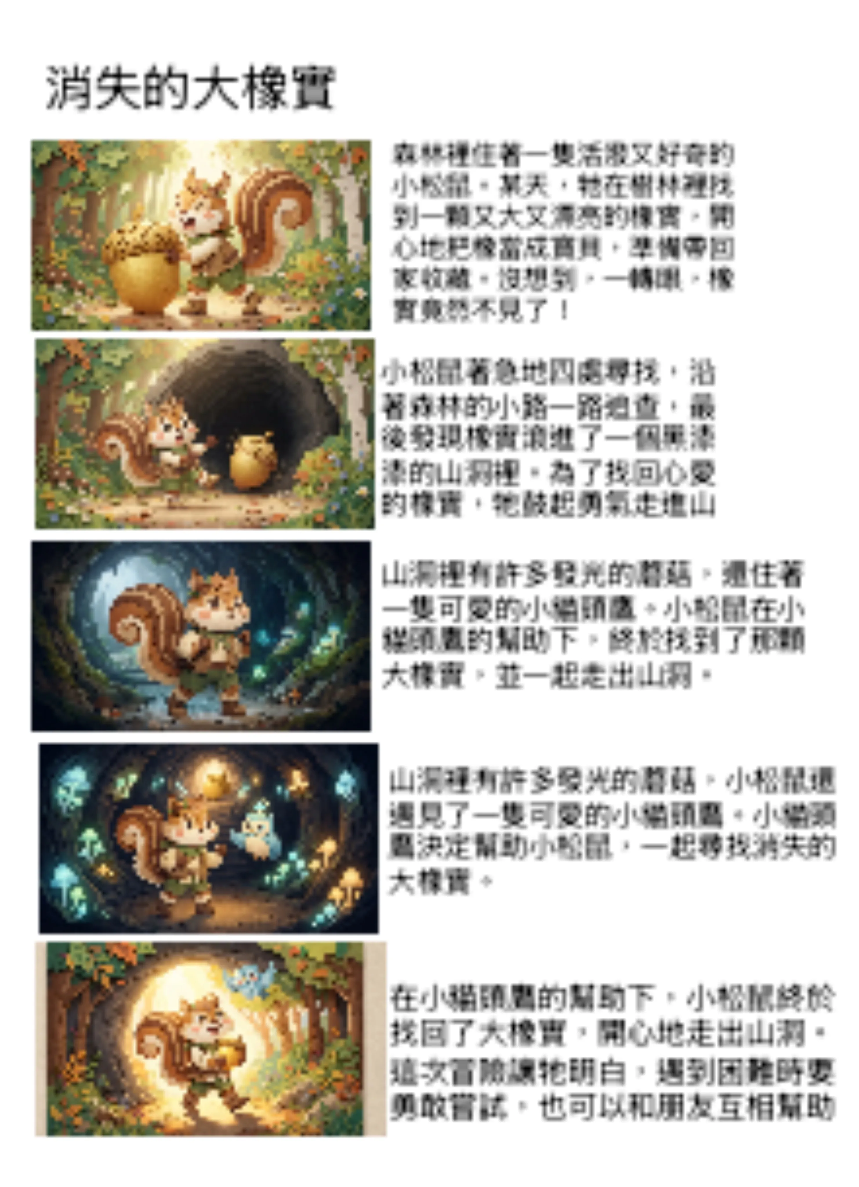 消失的大橡實：小松鼠的森林冒險故事繪本