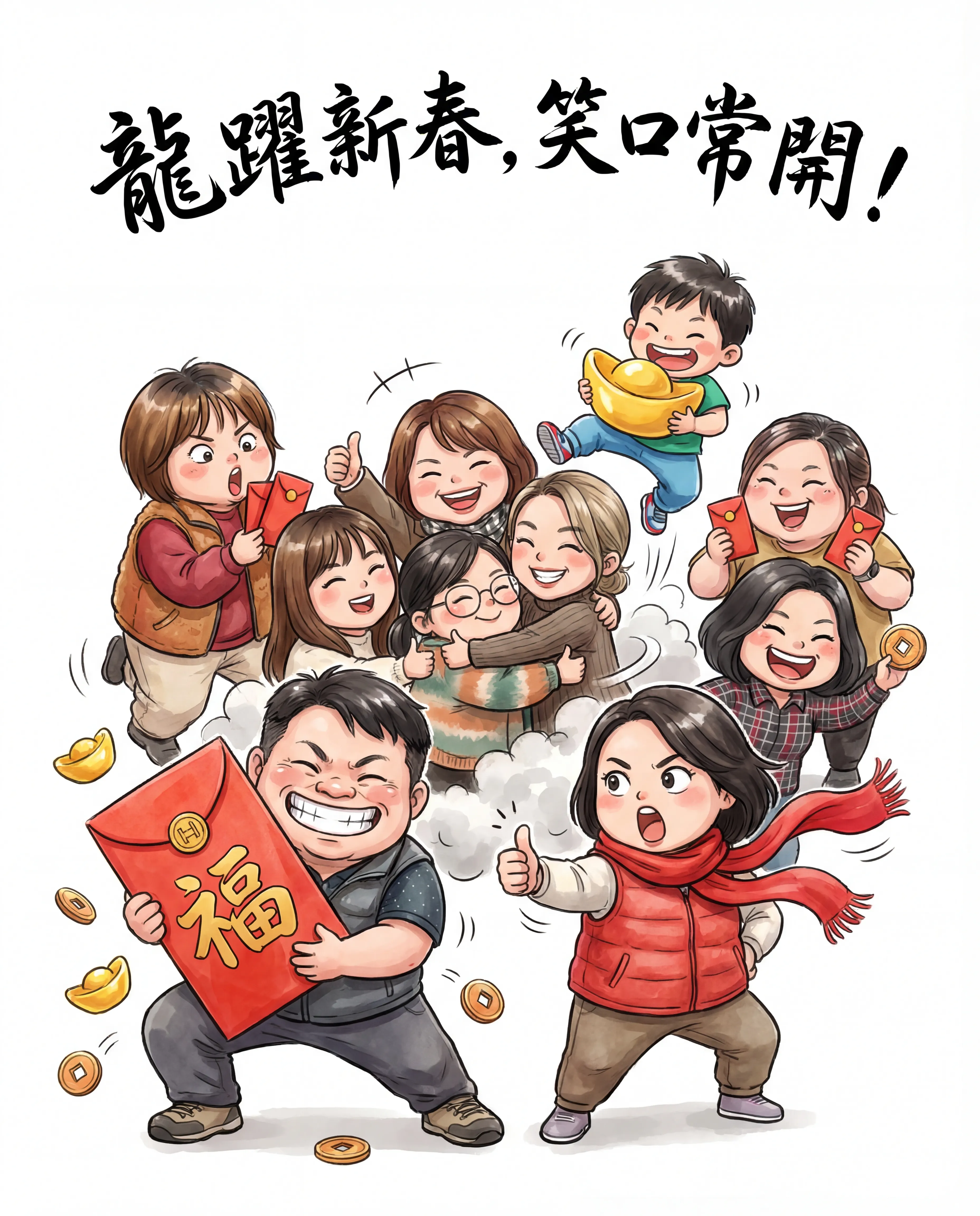 就情Vs.YS 龍躍新春笑口常開Q版賀圖