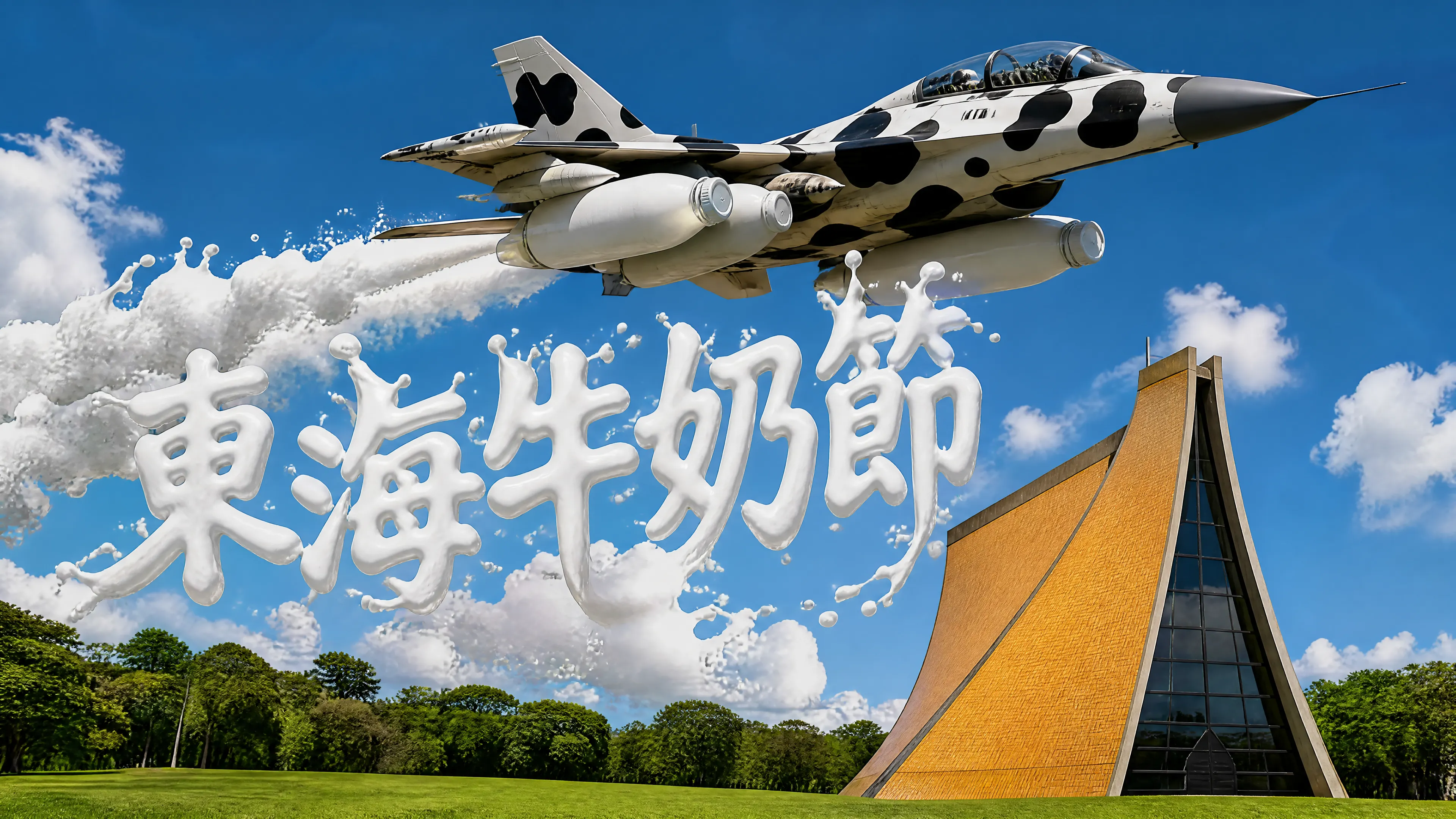東海牛奶節：乳牛戰機越過路思義教堂之巔