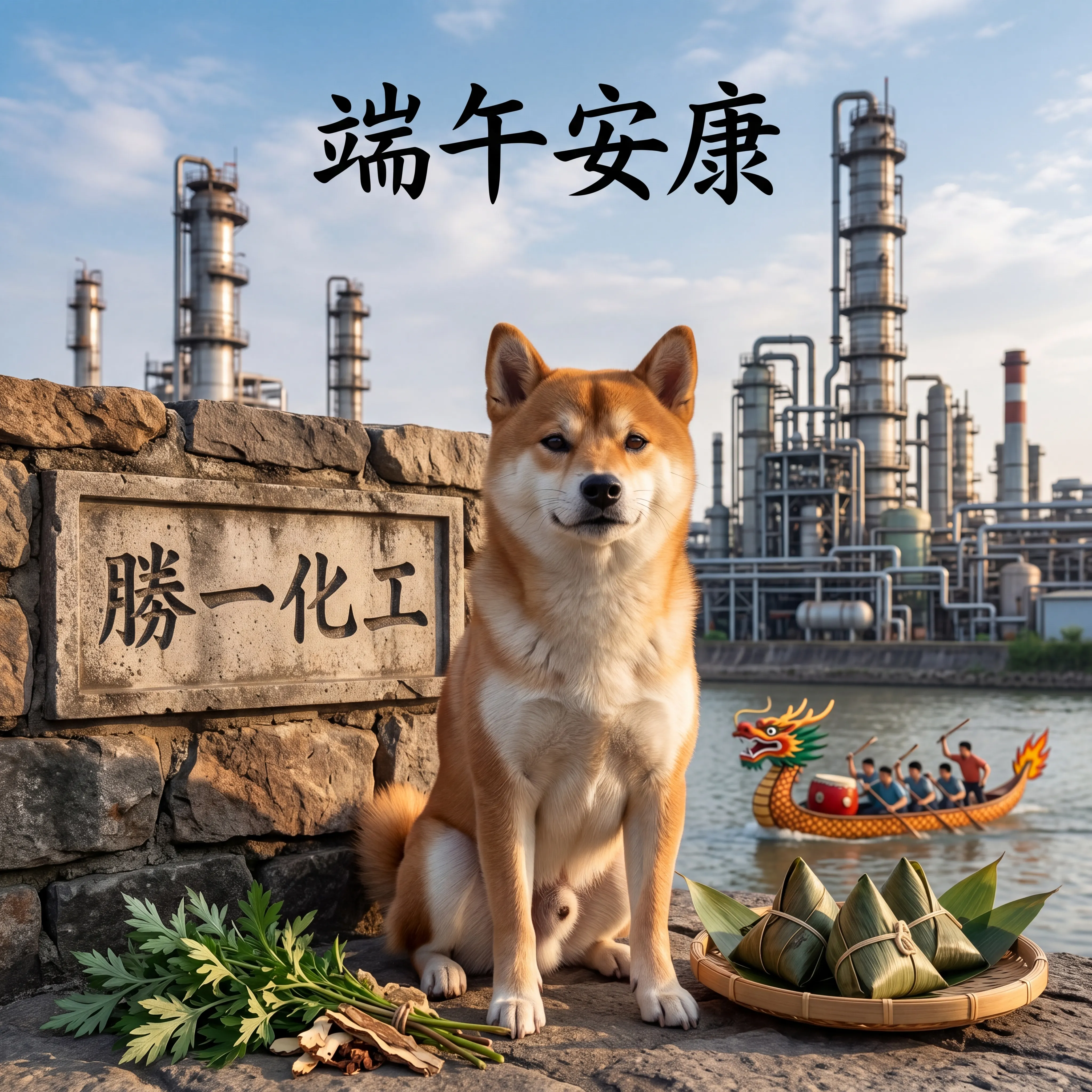 勝一化工端午賀卡:柴犬浮世繪版畫