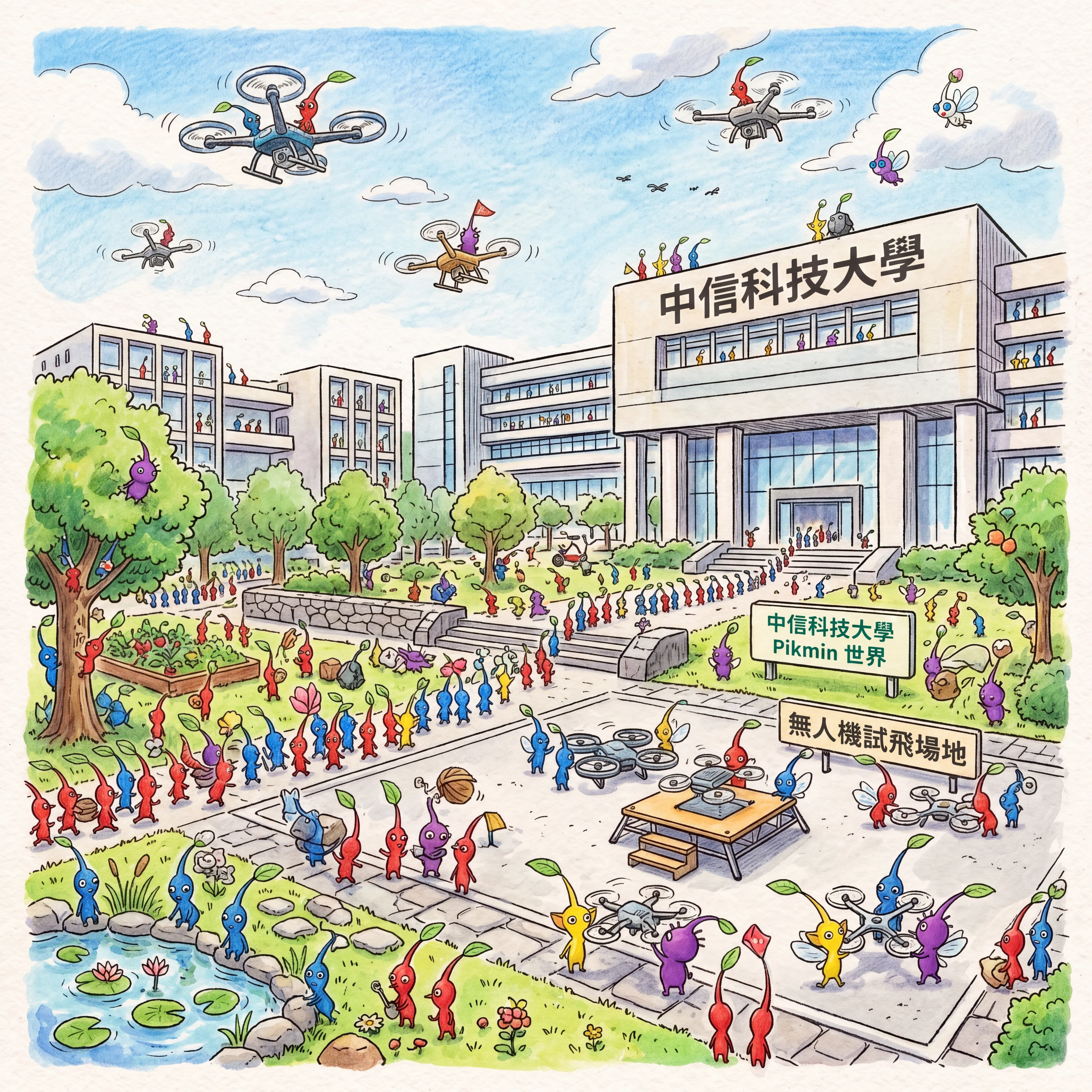 中信科大-01397:皮克敏與無人機的夢幻校園