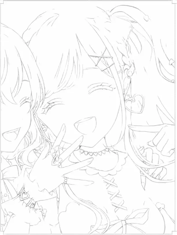 笑顔のピースサイン