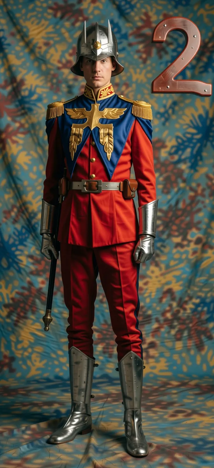 未来の司令官：赤と金の肖像