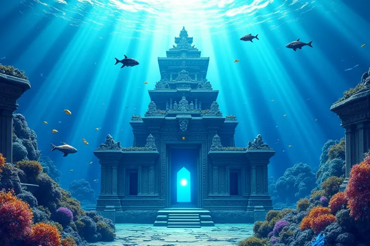 深海秘境：古老遺蹟與光之符文的靜謐時刻