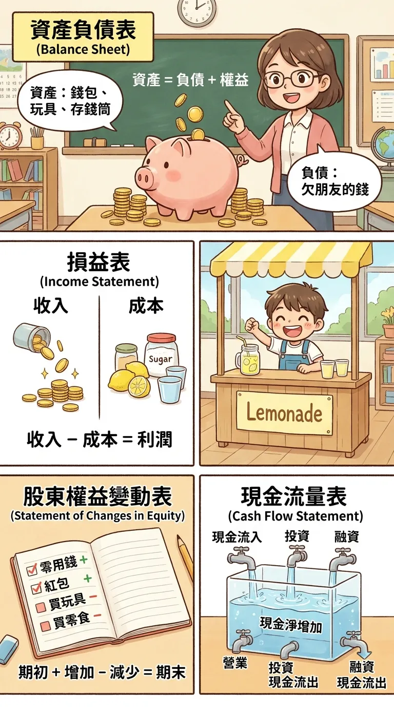 童趣會計課：四格輕鬆搞懂財務報表