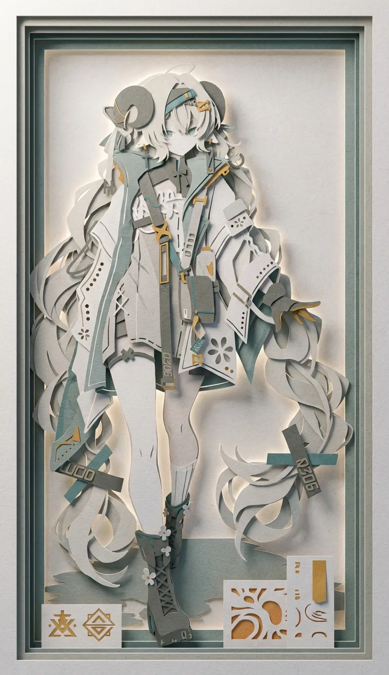 羊角の少女