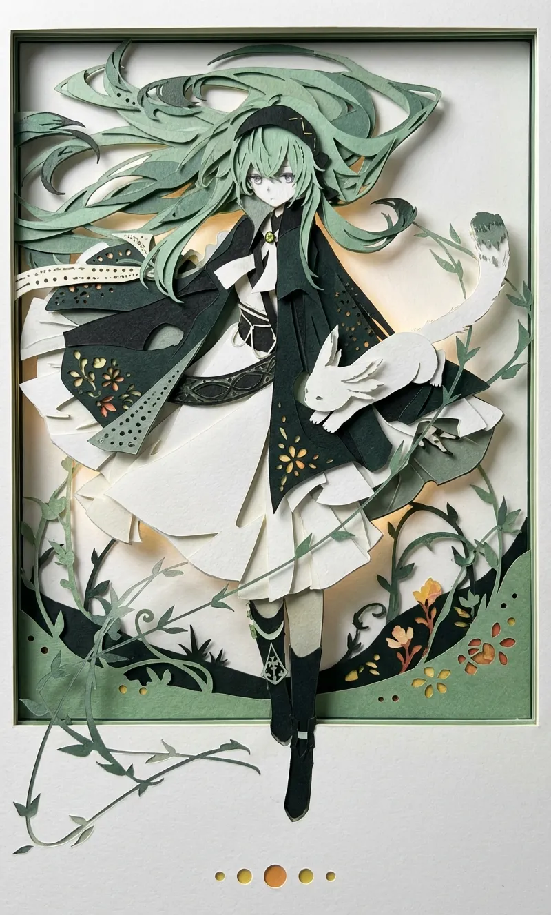 紙の層に宿る森の精霊