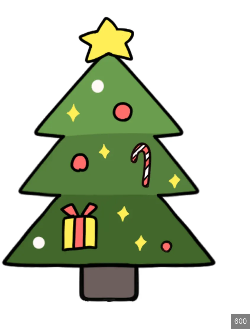 可愛らしいクリスマスツリー