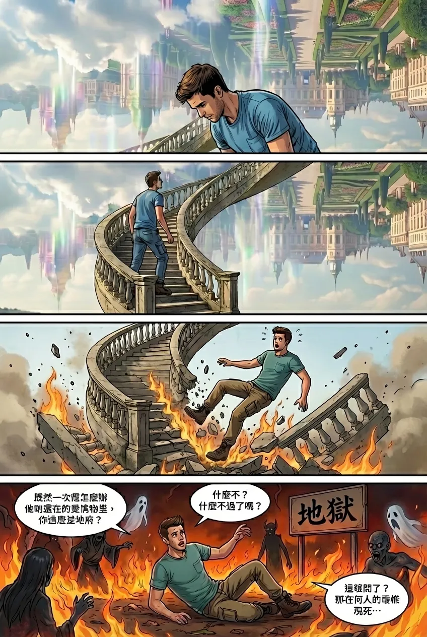 天國與地獄:四格漫畫