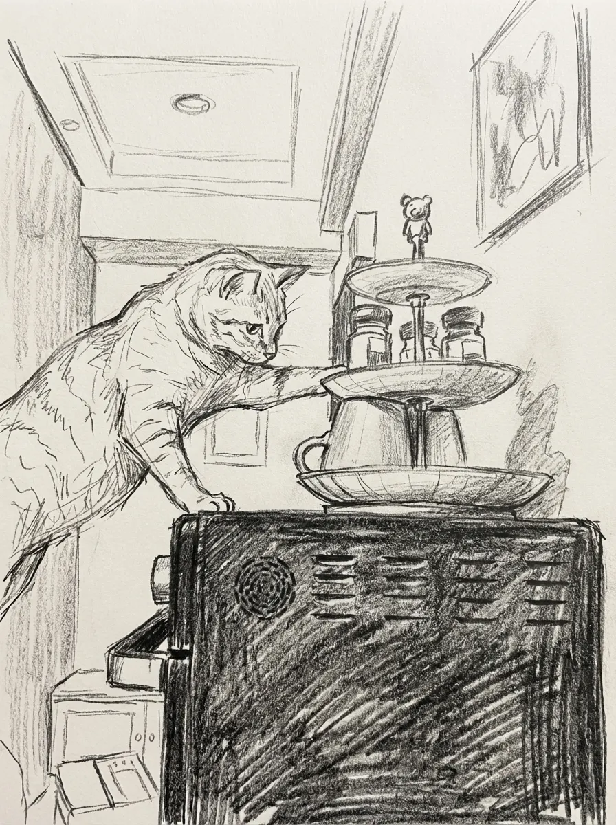 好奇心貓咪與三層架的探險