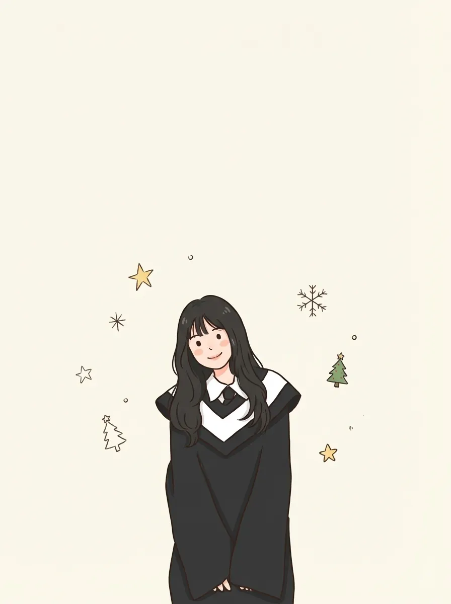 畢業季的微笑女孩