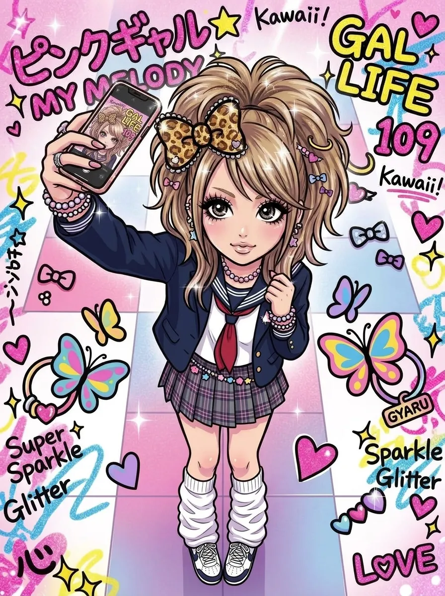 閃耀辣妹風:澀谷街頭自拍少女