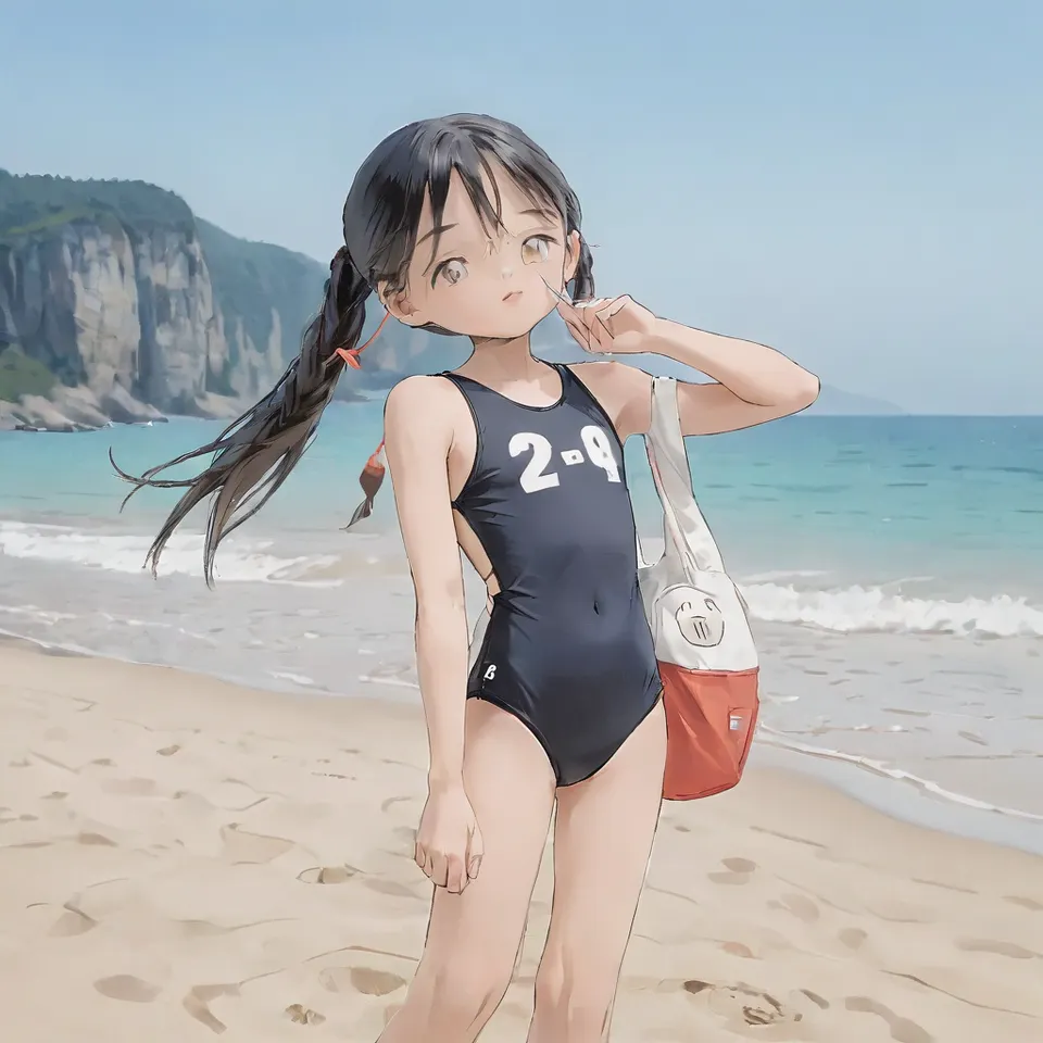 plugirl, girl, swimsuit, beach