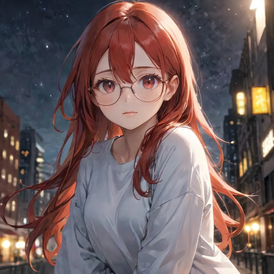 girl with glasses