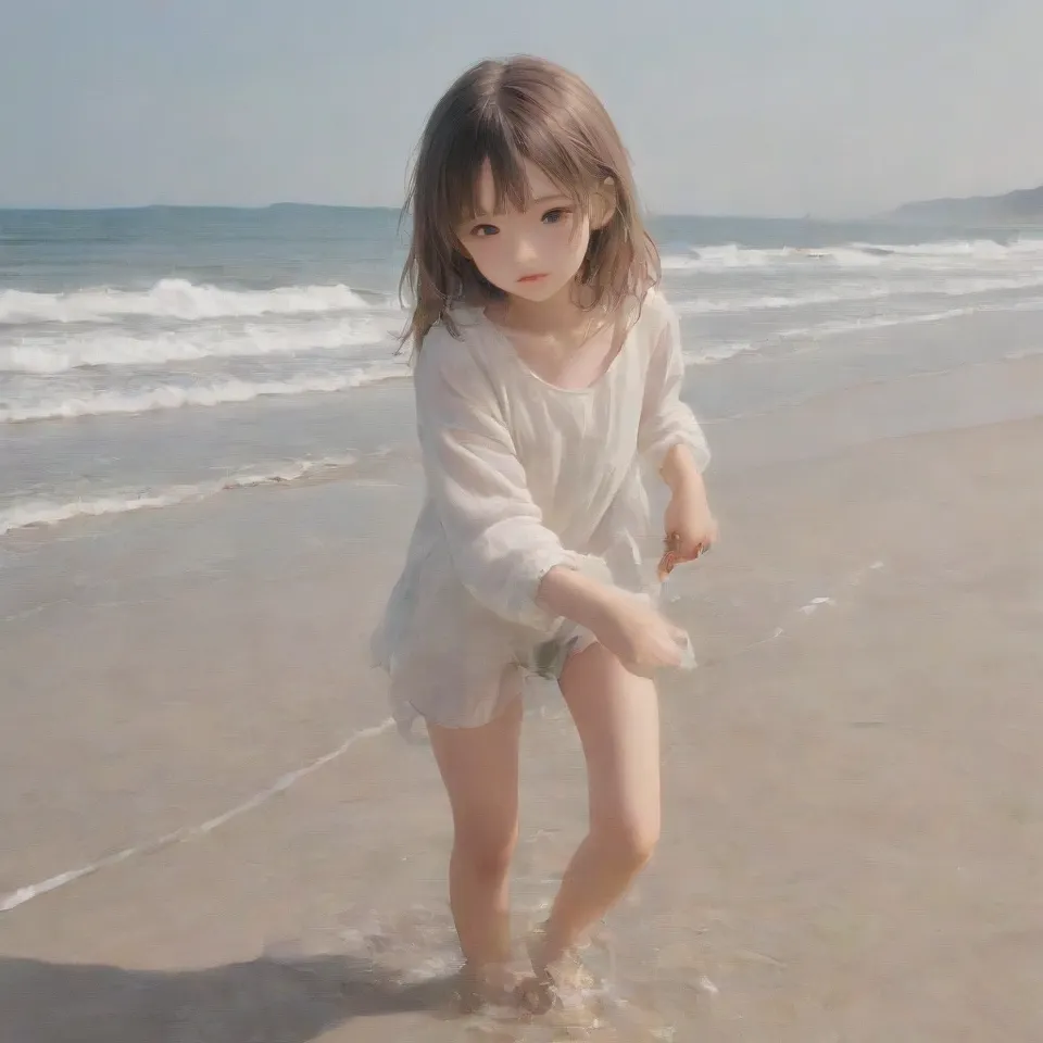 girl, beach