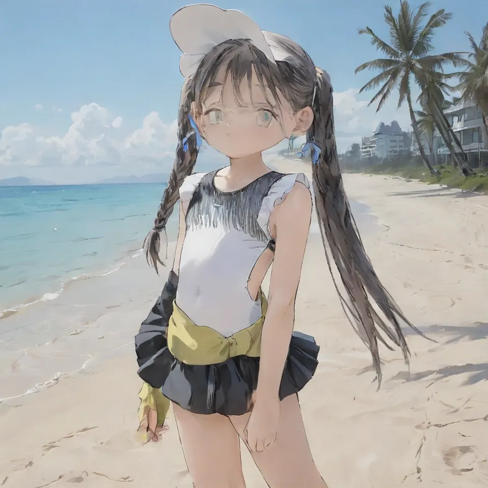 plugirl, girl, swimsuit, beach