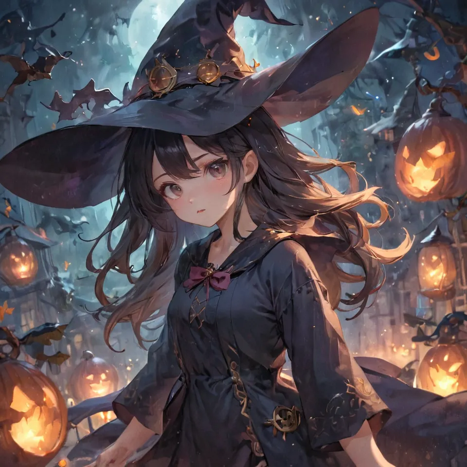 witch hat, girl
