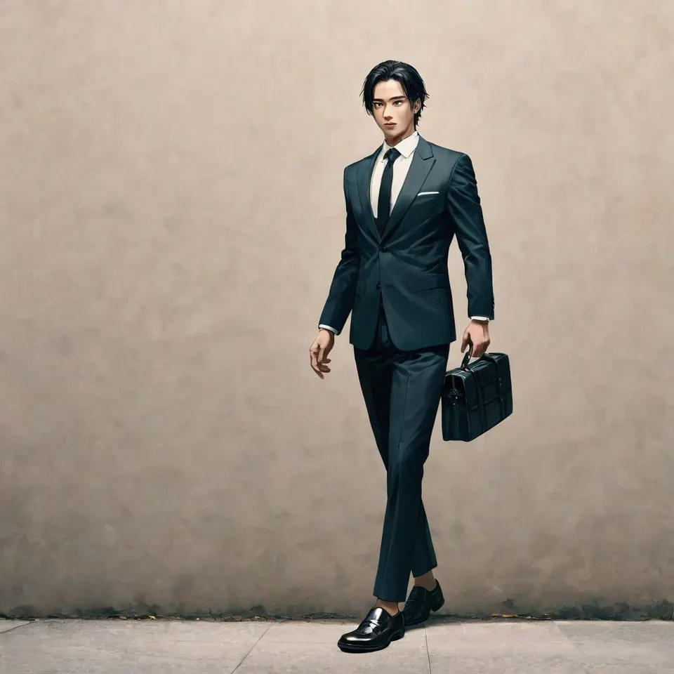 man wearing a suit, and shoes