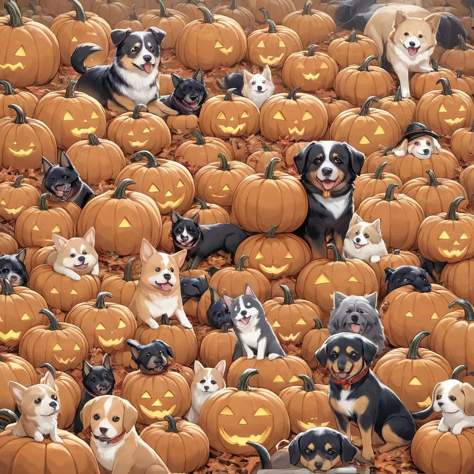 🎃 かぼちゃと🐕犬