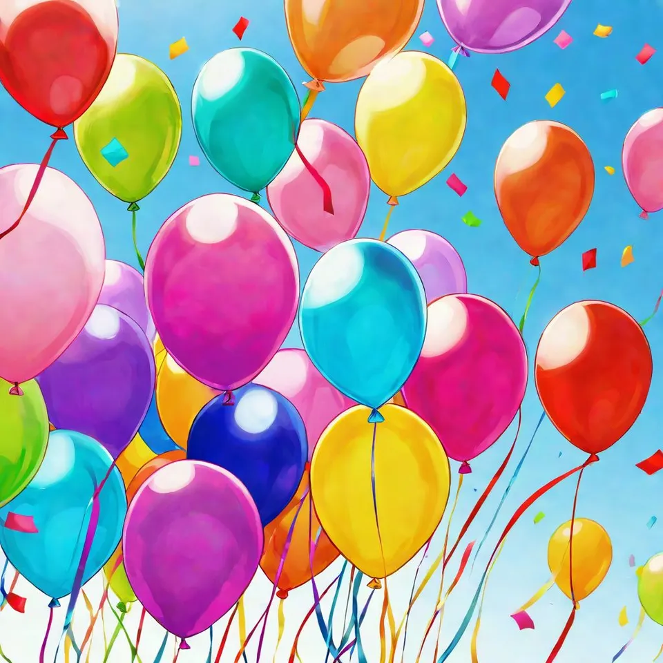 Party balloon confetti