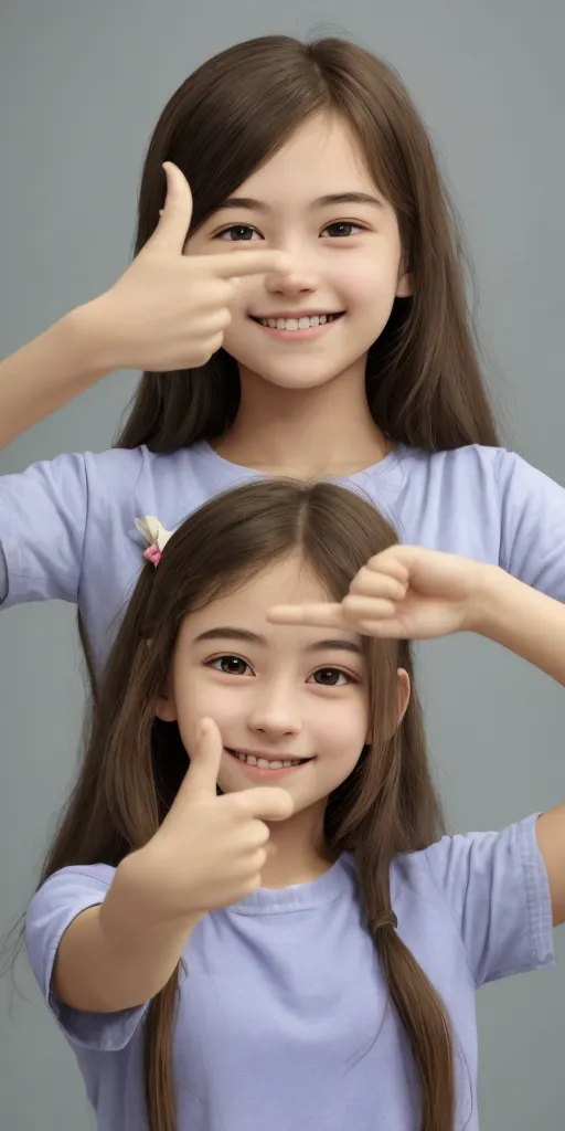 masterpiece, best quality, highres, 1girl finger frame, smile <lora:finger_frame_final:1>