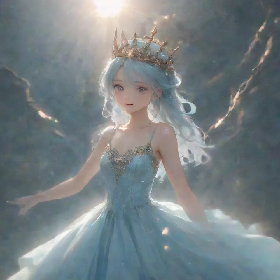 princess wearing a crown and light blue dress