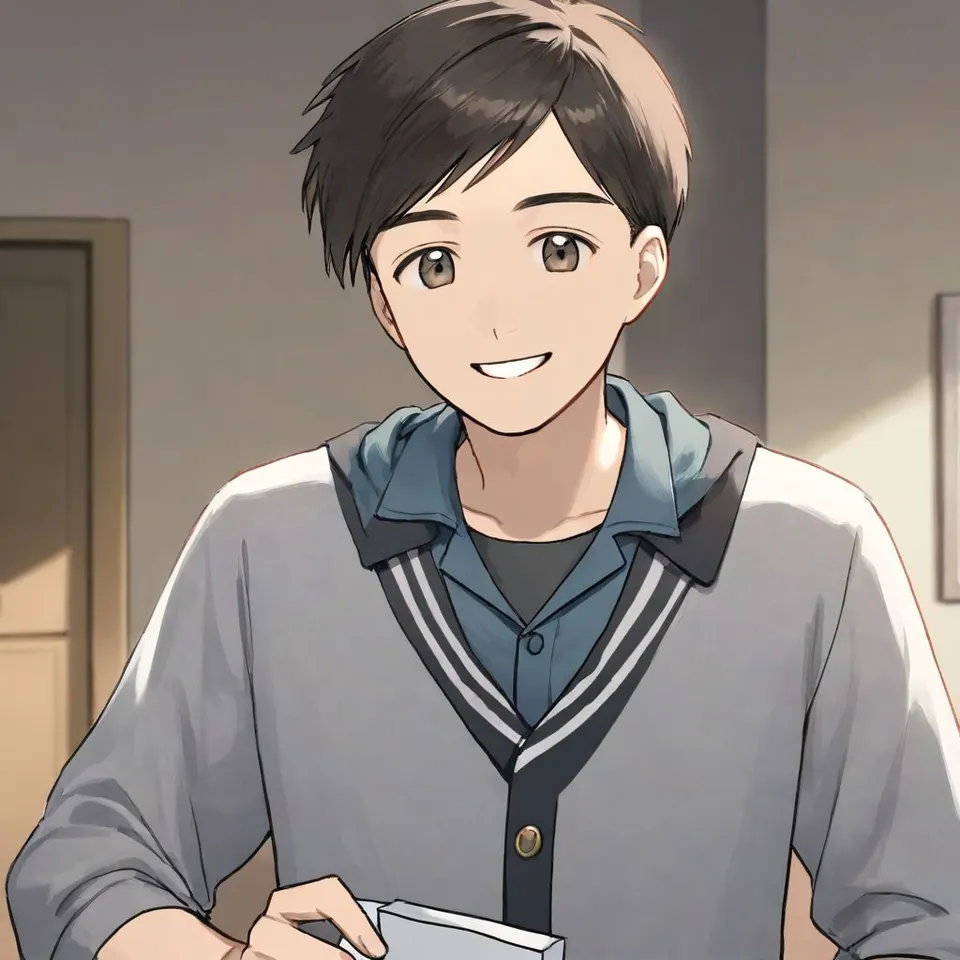 man, smiling