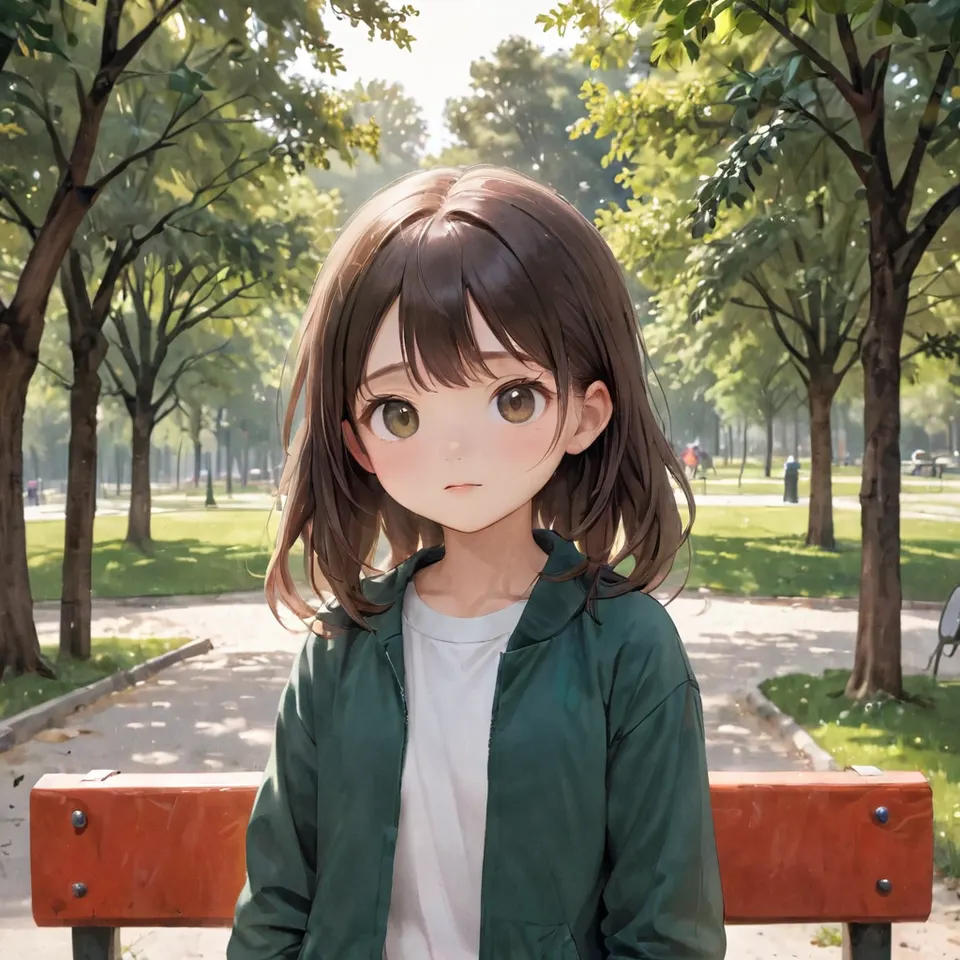 young girl at the park