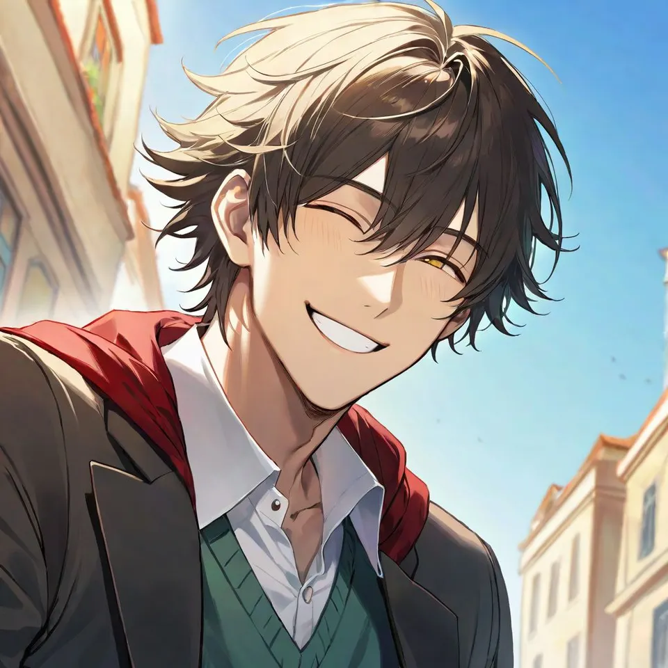 man, smiling