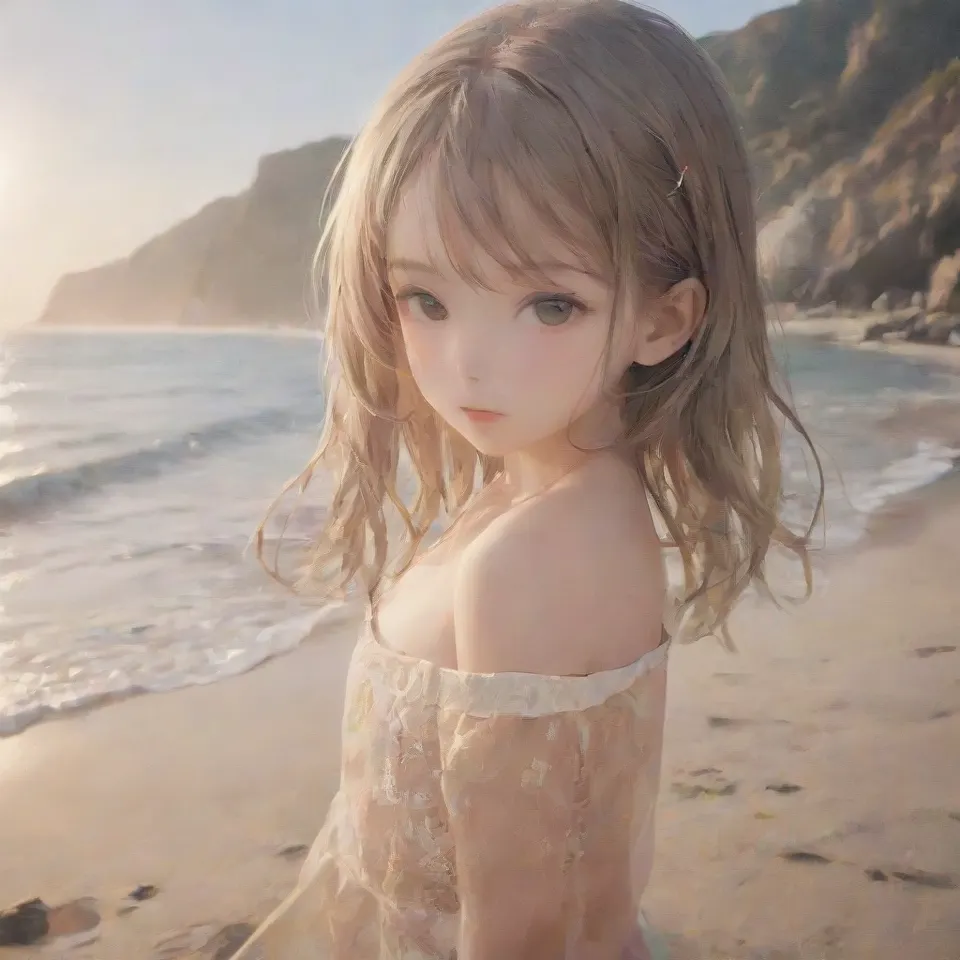 young girl at the beach