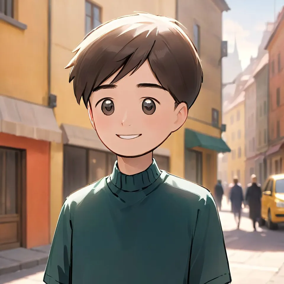 man, smiling