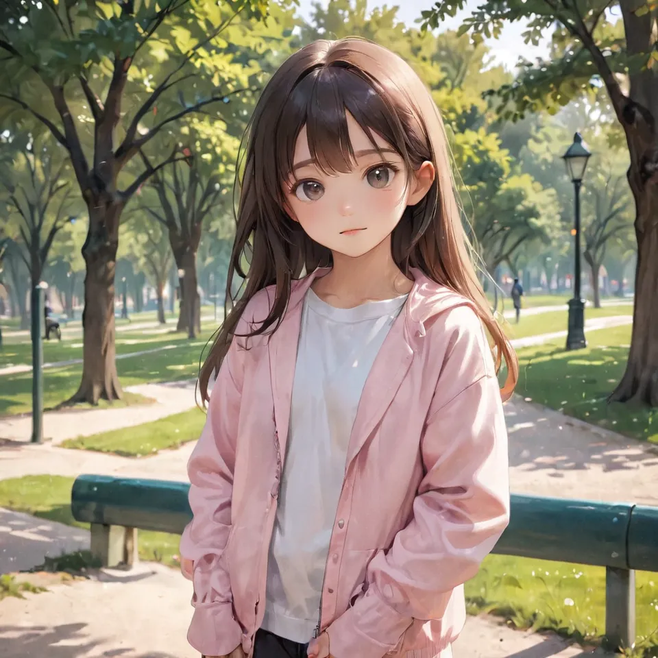 young girl at the park