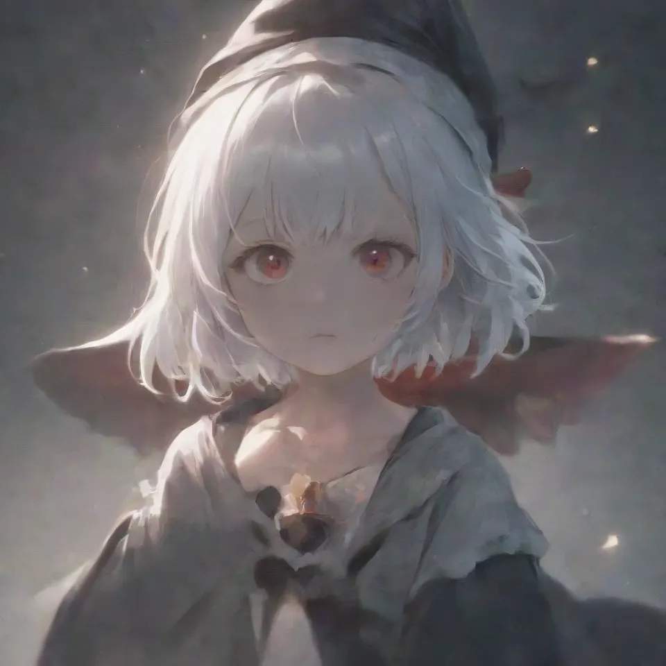 cute, 1girl, solo, early teen, white short hair, red eyes, wizard hat