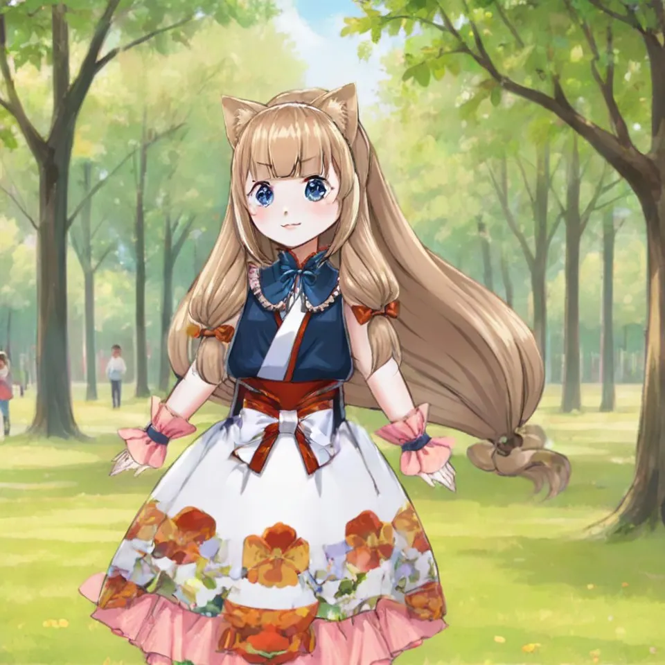 plu girl , a girl , in park, <lora:komaneko_v1_last_e6_n160:1>