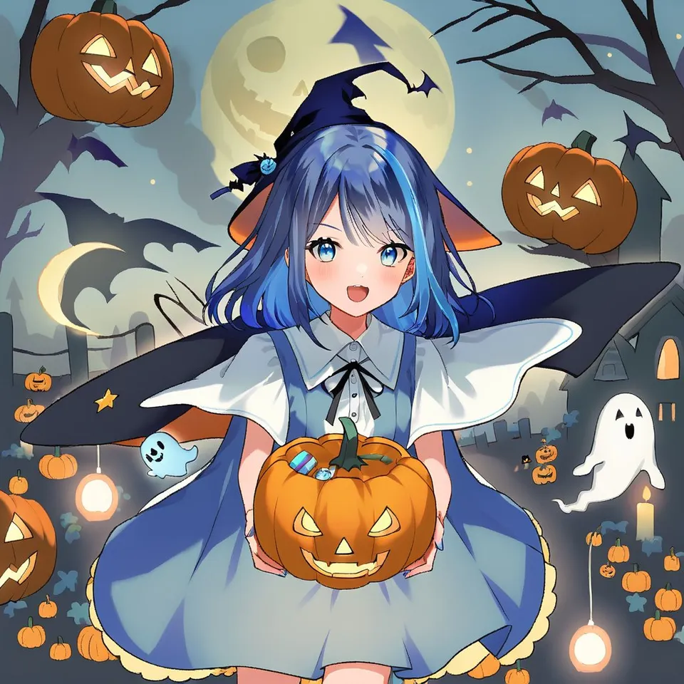 blue hair